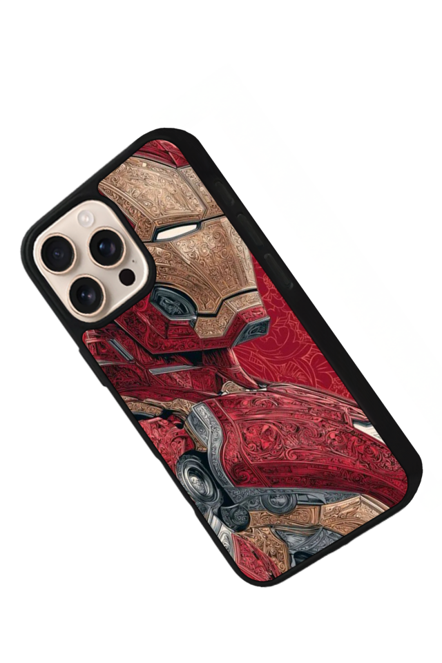iPhone 15 Pro Max Uyumlu Iron Man ( Demir Adam ) Tasarımlı Glossy Premium Kılıf