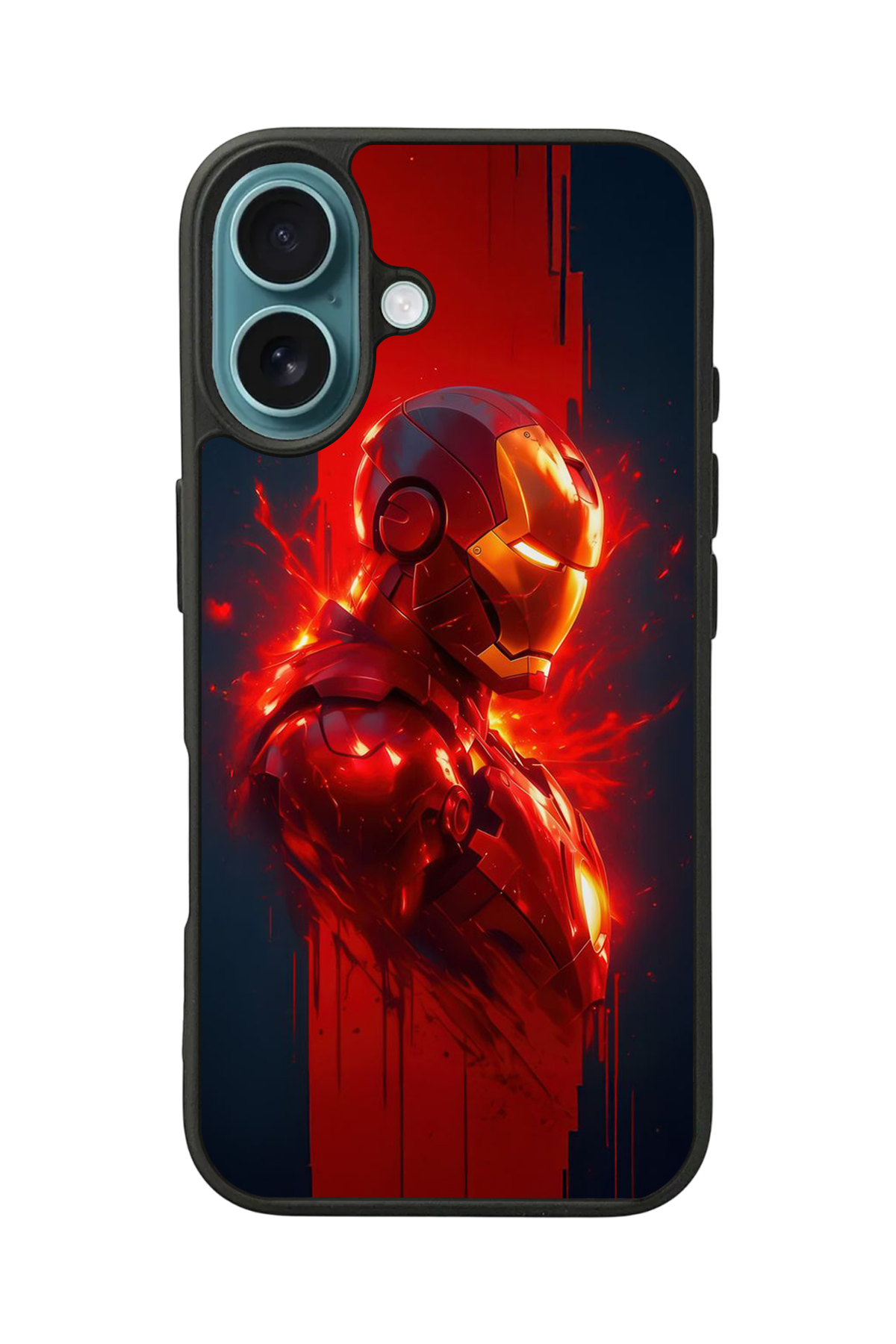 iPhone 16 Plus Uyumlu  Iron Man ( Demir Adam ) Tasarımlı Glossy Premium Kılıf