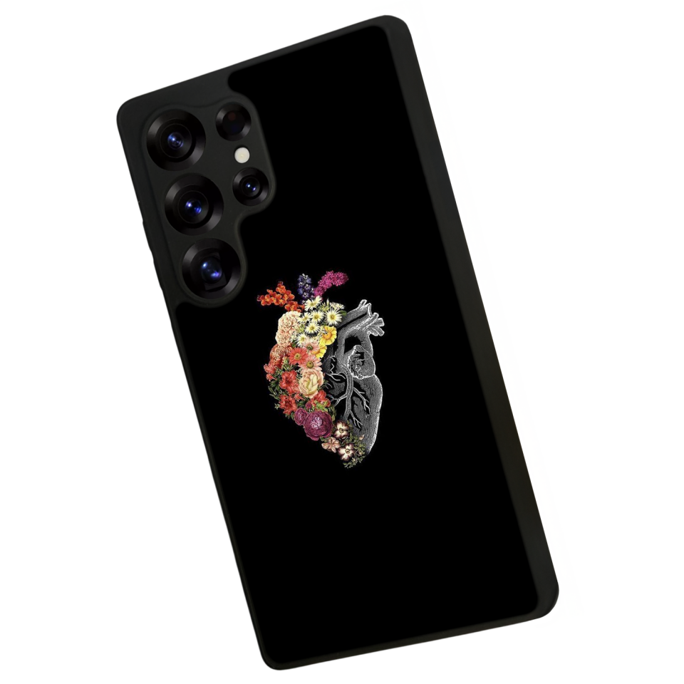 Samsung Galaxy S25 Ultra Uyumlu Kalp Love Tasarımlı Glossy Premium Kılıf