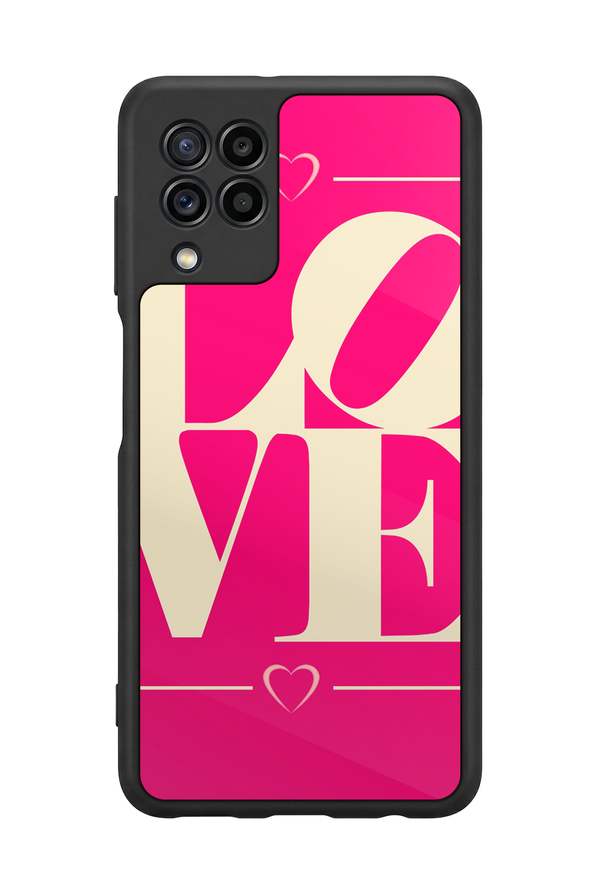 Samsung Galaxy M32 Uyumlu Love Tasarımlı Glossy Premium Kılıf