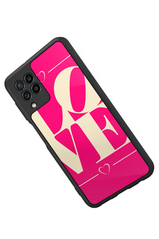 Samsung Galaxy M32 Uyumlu Love Tasarımlı Glossy Premium Kılıf