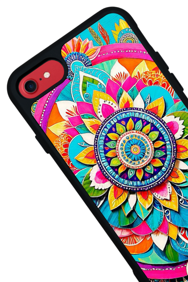 iPhone 7 Uyumlu Mandala Tasarımlı Glossy Premium Kılıf