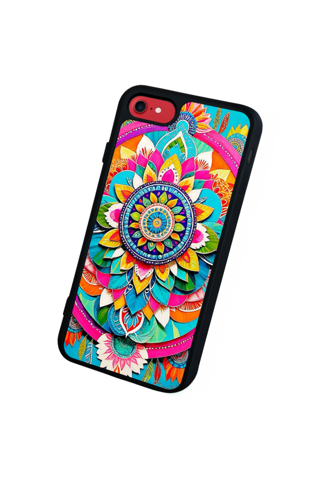 iPhone 7 Uyumlu Mandala Tasarımlı Glossy Premium Kılıf
