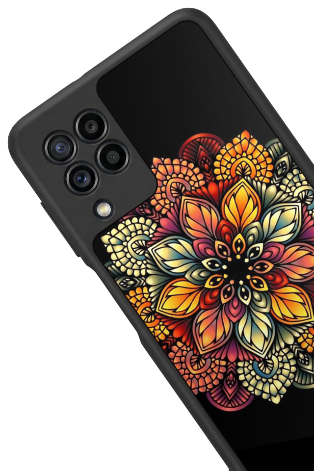 Samsung Galaxy M32 Uyumlu Mandala Tasarımlı Glossy Premium Kılıf