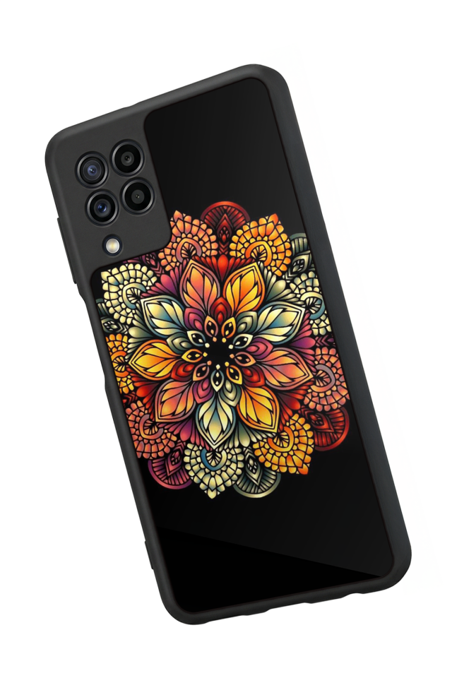 Samsung Galaxy M32 Uyumlu Mandala Tasarımlı Glossy Premium Kılıf