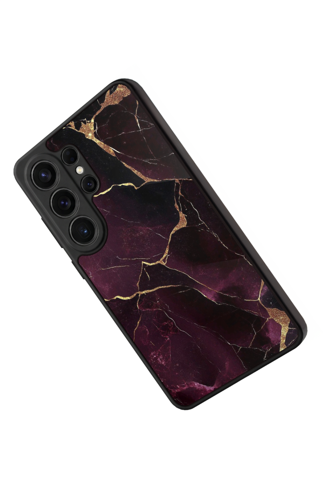 Samsung Galaxy S26 Ultra Uyumlu Mermer Marble Tasarımlı Glossy Premium Kılıf