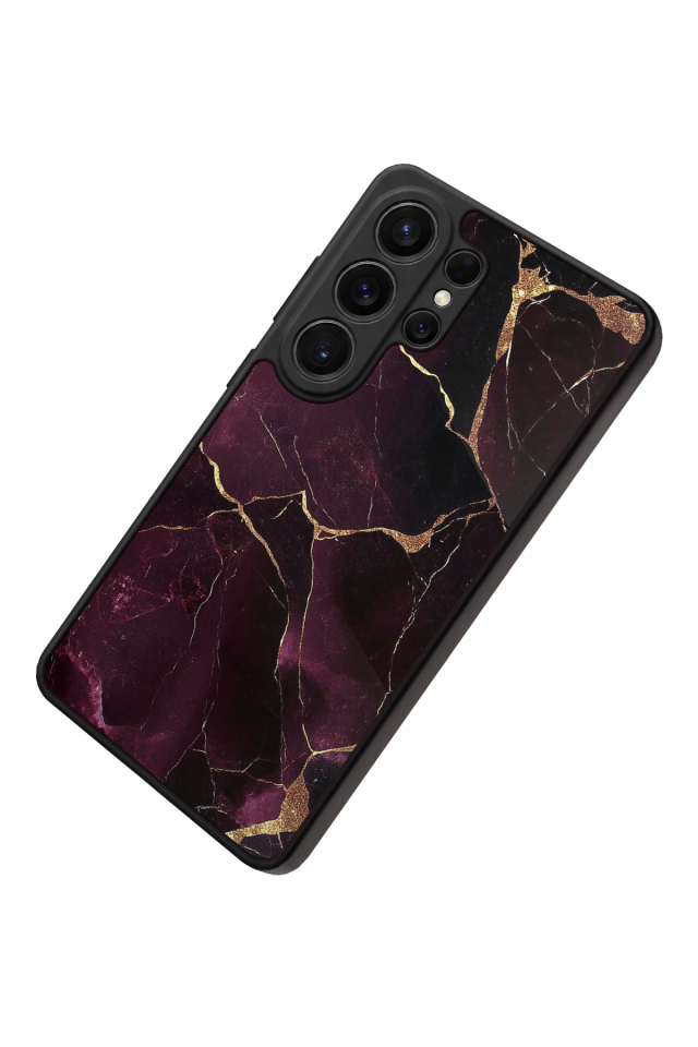 Samsung Galaxy S26 Ultra Uyumlu Mermer Marble Tasarımlı Glossy Premium Kılıf