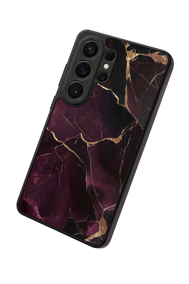 Samsung Galaxy S26 Ultra Uyumlu Mermer Marble Tasarımlı Glossy Premium Kılıf