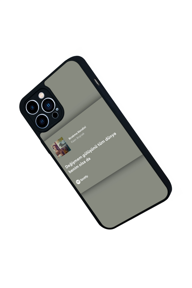 iPhone 12 Pro Max Uyumlu Sarki Sozleri Tasarımlı Glossy Premium Kılıf