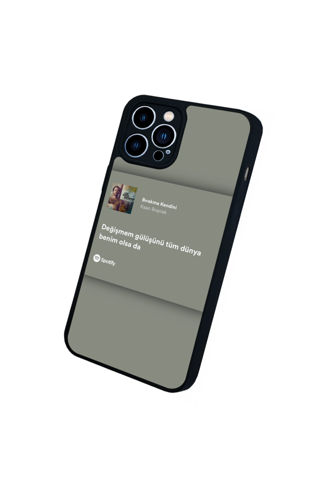 iPhone 12 Pro Max Uyumlu Sarki Sozleri Tasarımlı Glossy Premium Kılıf