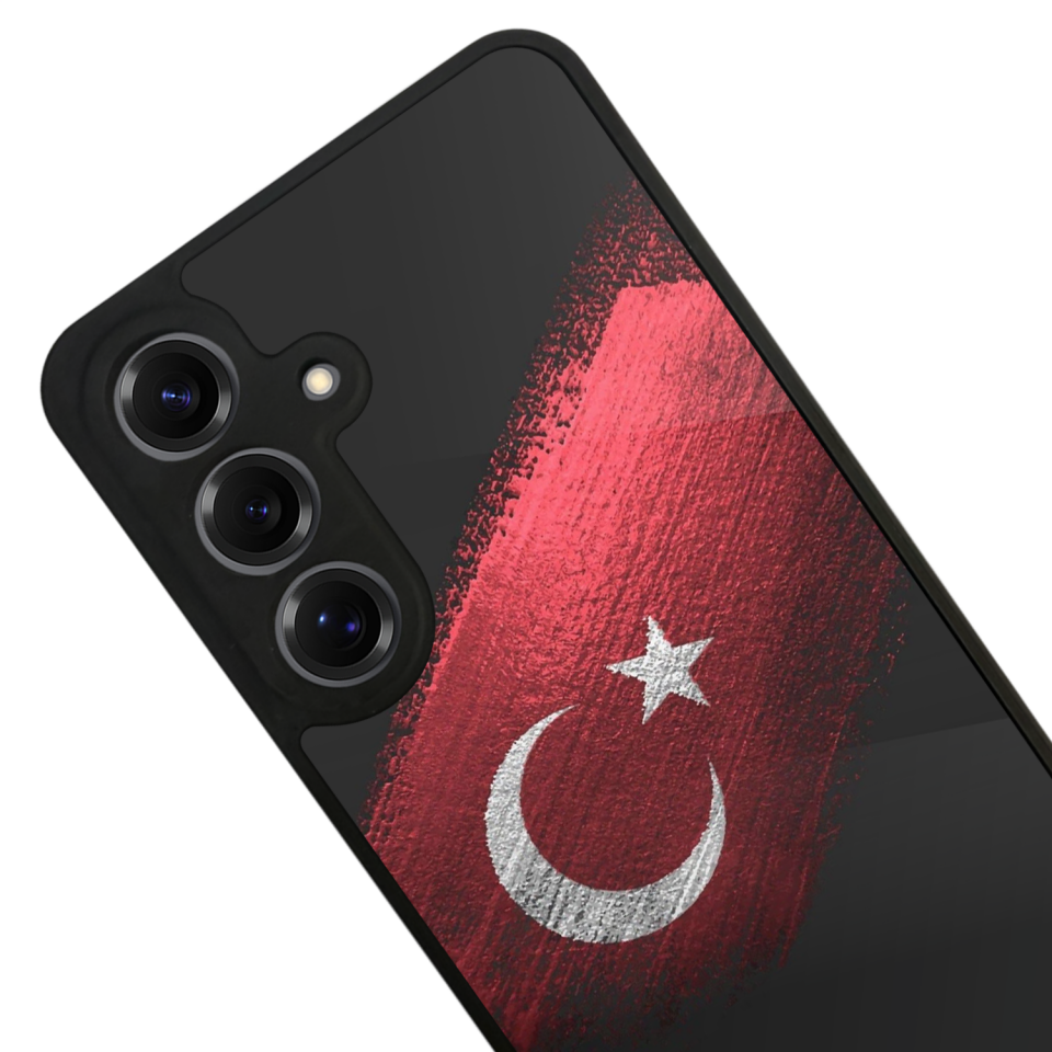 Samsung Galaxy S25 Uyumlu Türk Bayragi Tasarımlı Glossy Premium Kılıf