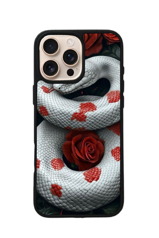 iPhone 15 Pro Max Uyumlu Yılan Tasarımlı Glossy Premium Kılıf