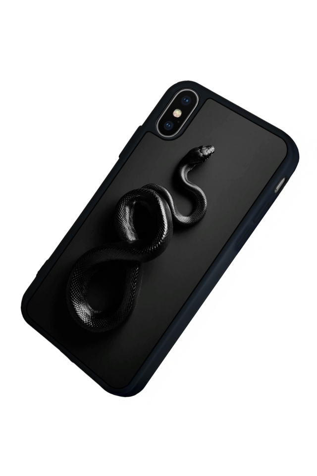 iPhone XS Max Uyumlu Yılan Tasarımlı Glossy Premium Kılıf