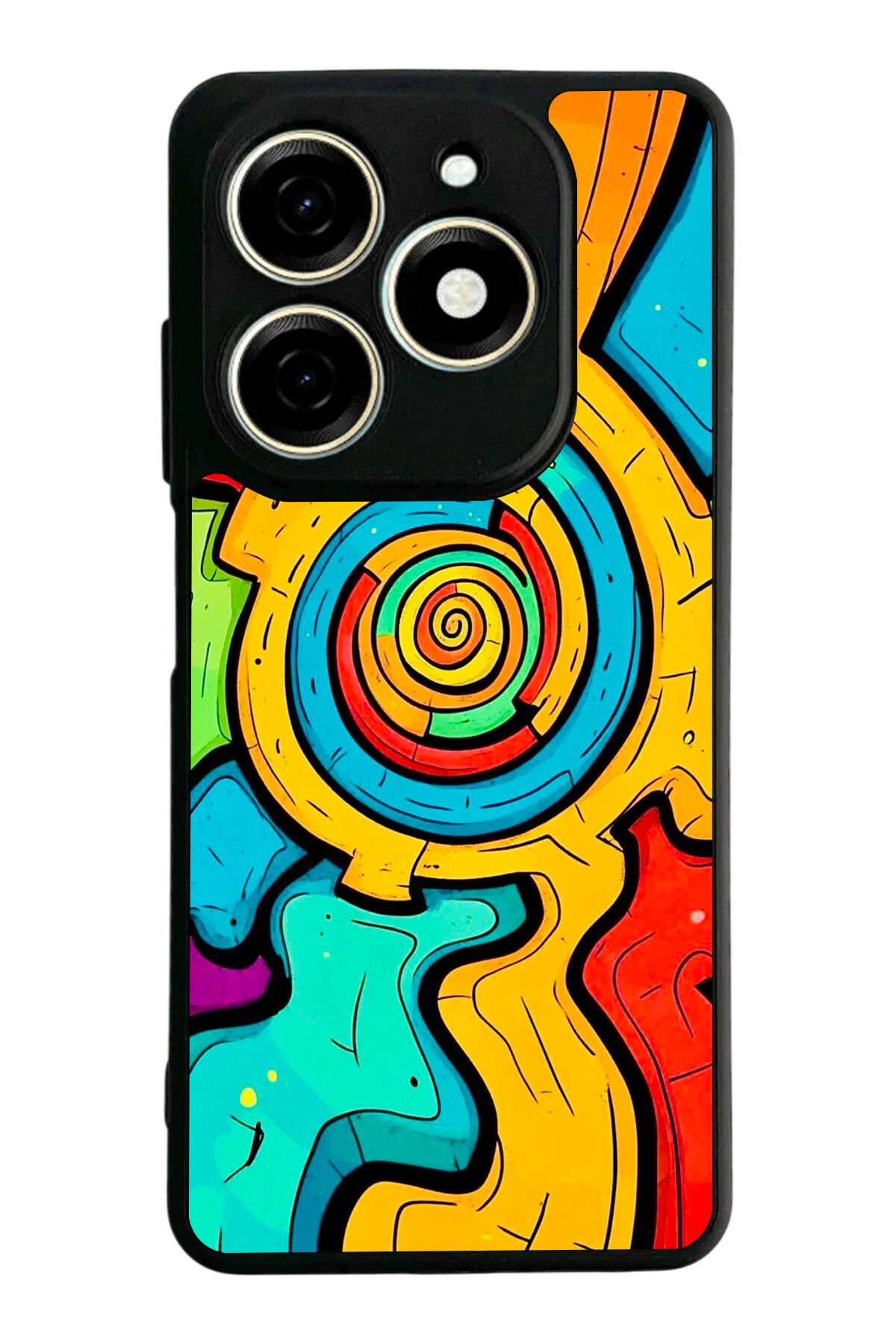 Tecno Spark 20/20C Uyumlu Abstract Tasarımlı Glossy Premium Kılıf