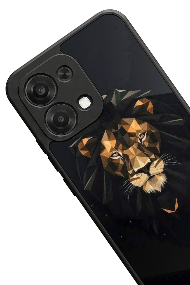 Oppo A6 Pro Uyumlu Aslan Tasarımlı Glossy Premium Kılıf