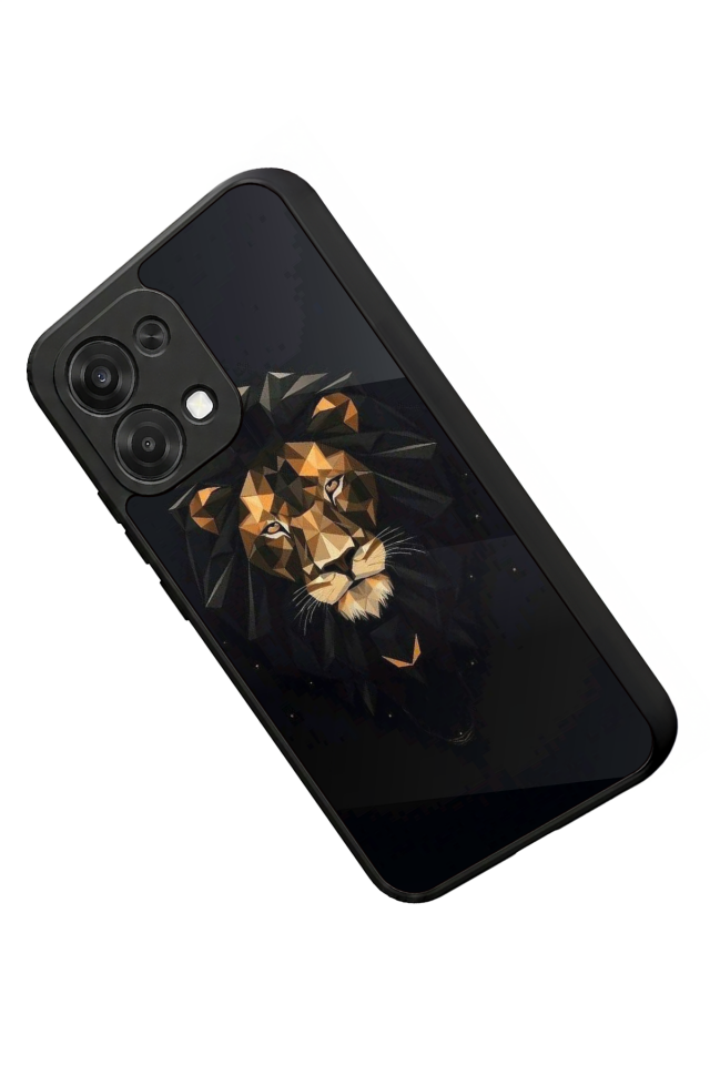 Oppo A6 Pro Uyumlu Aslan Tasarımlı Glossy Premium Kılıf