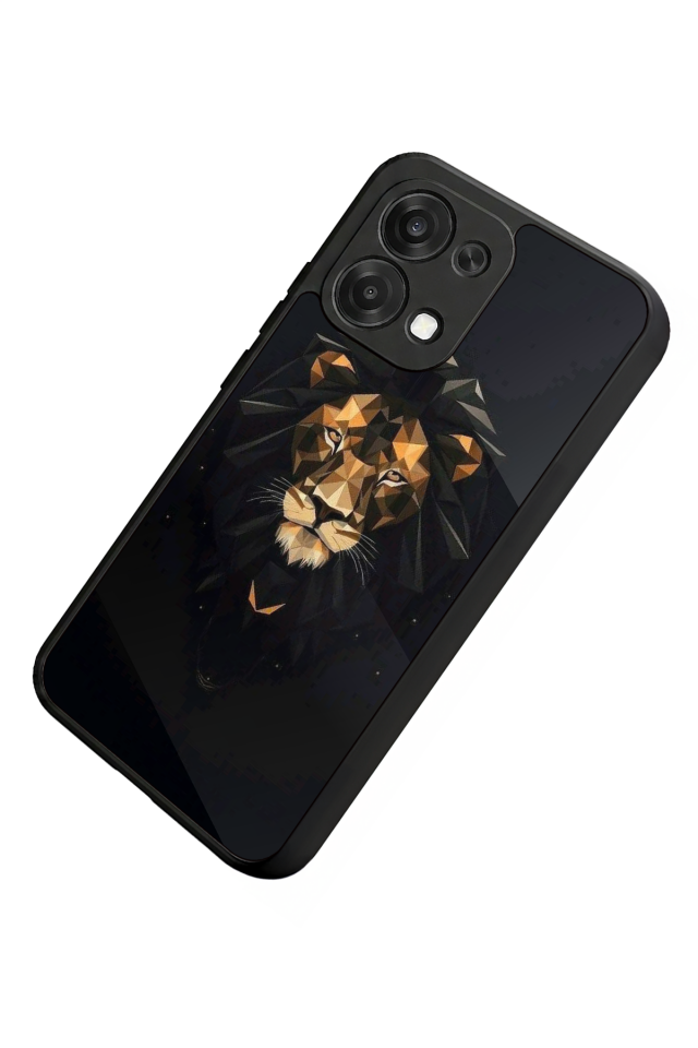 Oppo A6 Pro Uyumlu Aslan Tasarımlı Glossy Premium Kılıf