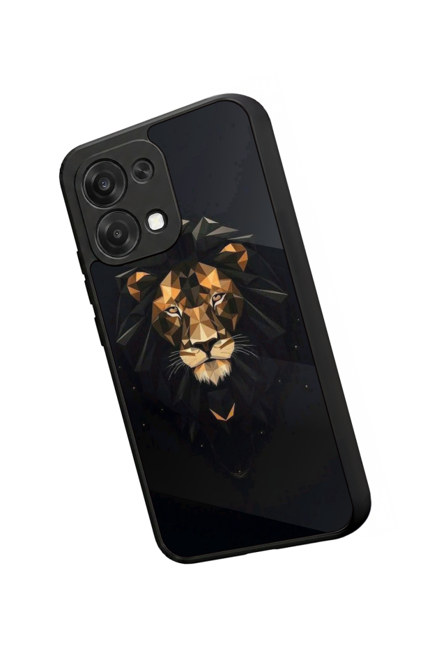 Oppo A6 Pro Uyumlu Aslan Tasarımlı Glossy Premium Kılıf