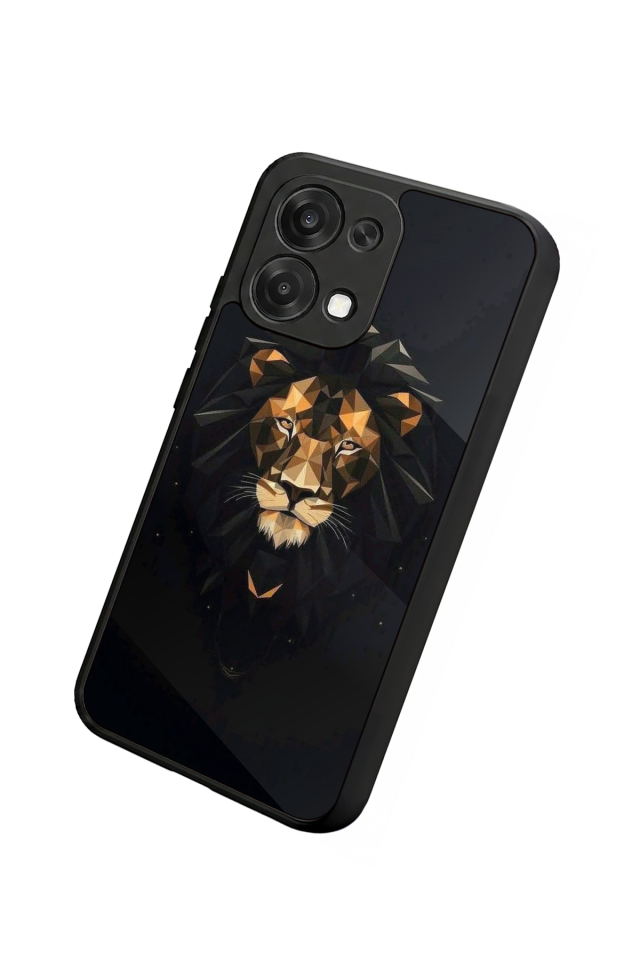 Oppo A6 Pro Uyumlu Aslan Tasarımlı Glossy Premium Kılıf