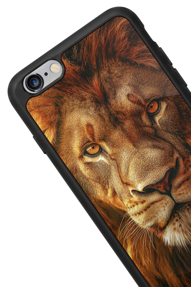 iPhone 6 Plus Uyumlu Aslan Tasarımlı Glossy Premium Kılıf