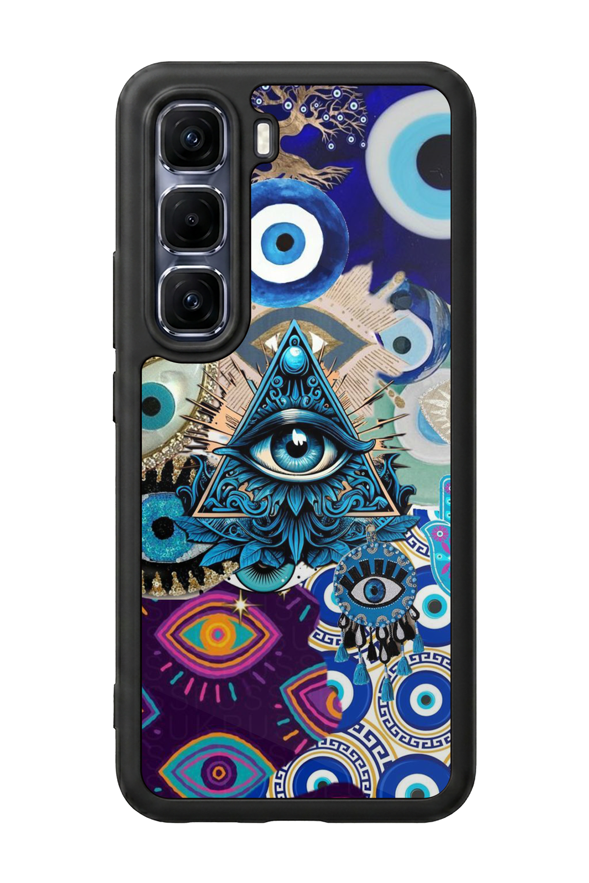 Infinix Hot 60 Pro Plus Uyumlu Göz Tasarımlı Glossy Premium Kılıf