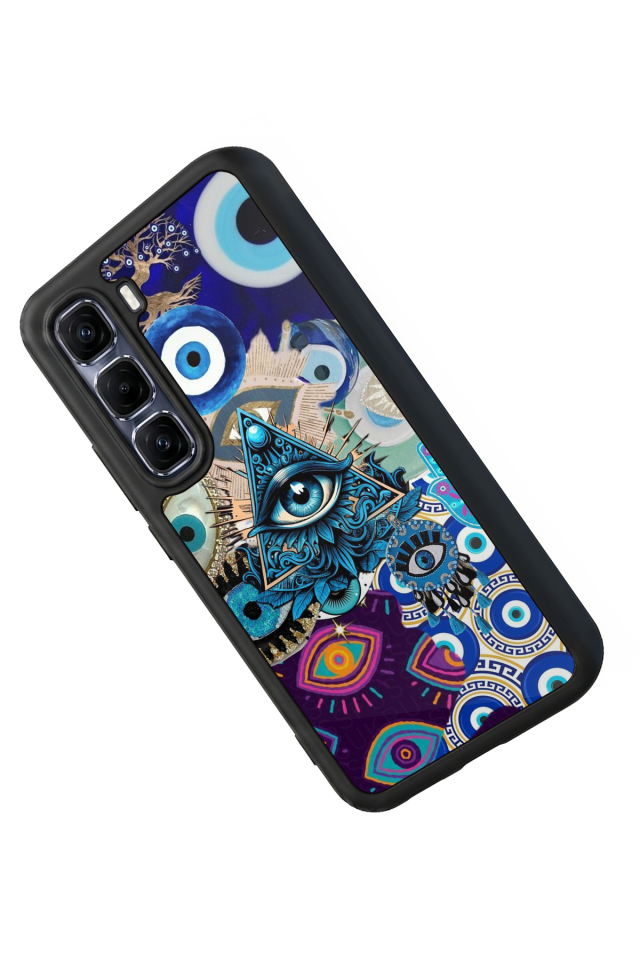 Infinix Hot 60 Pro Plus Uyumlu Göz Tasarımlı Glossy Premium Kılıf
