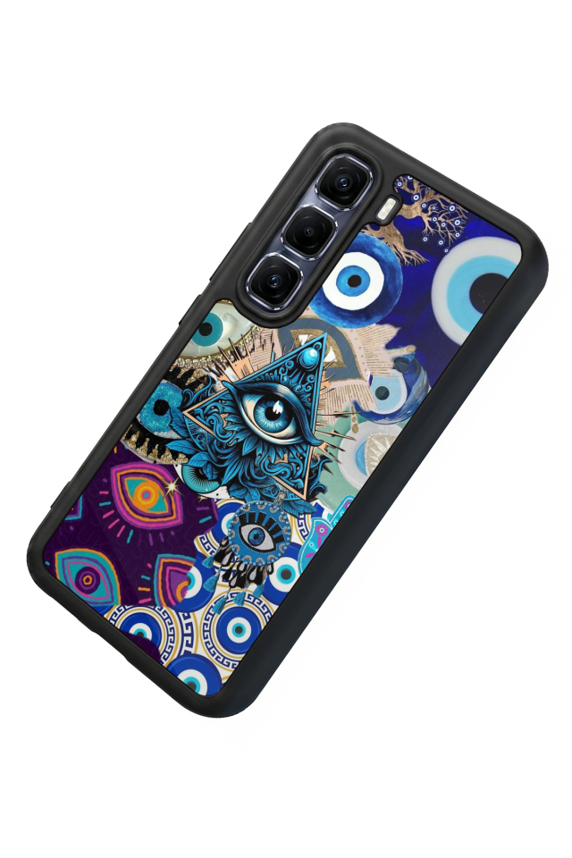 Infinix Hot 60 Pro Plus Uyumlu Göz Tasarımlı Glossy Premium Kılıf