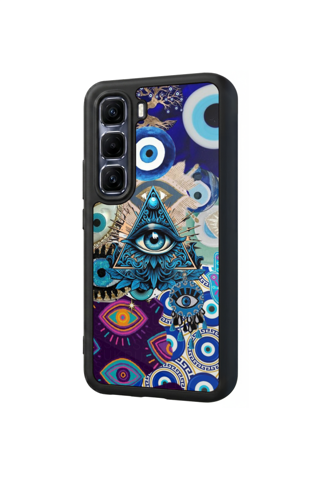 Infinix Hot 60 Pro Plus Uyumlu Göz Tasarımlı Glossy Premium Kılıf