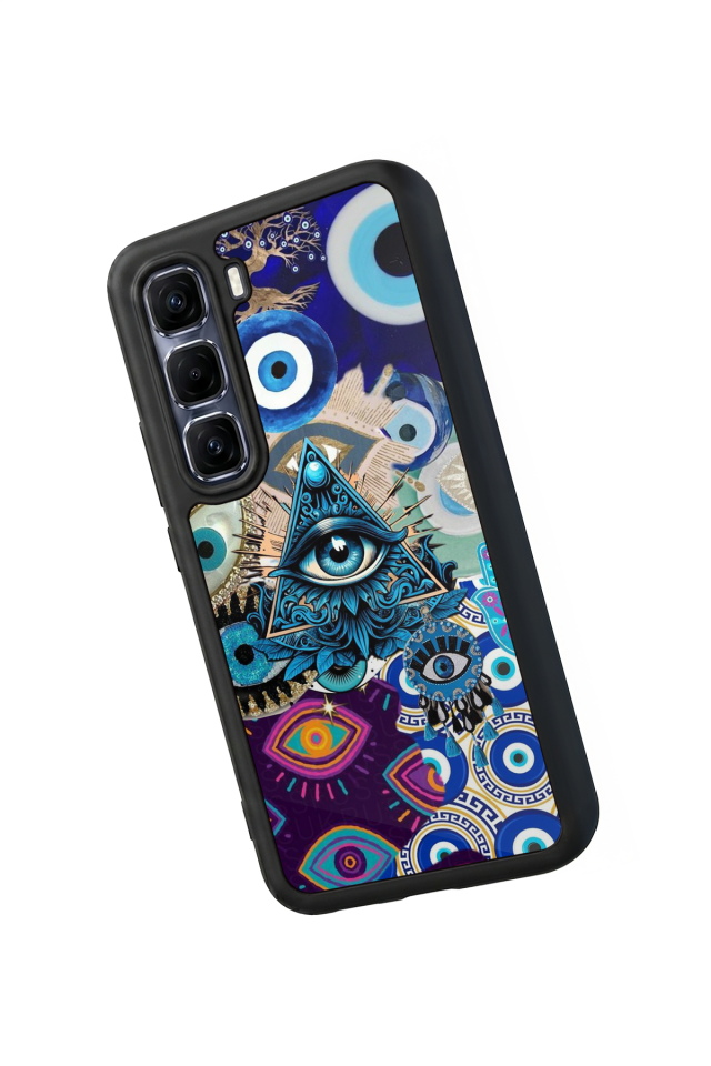 Infinix Hot 60 Pro Plus Uyumlu Göz Tasarımlı Glossy Premium Kılıf