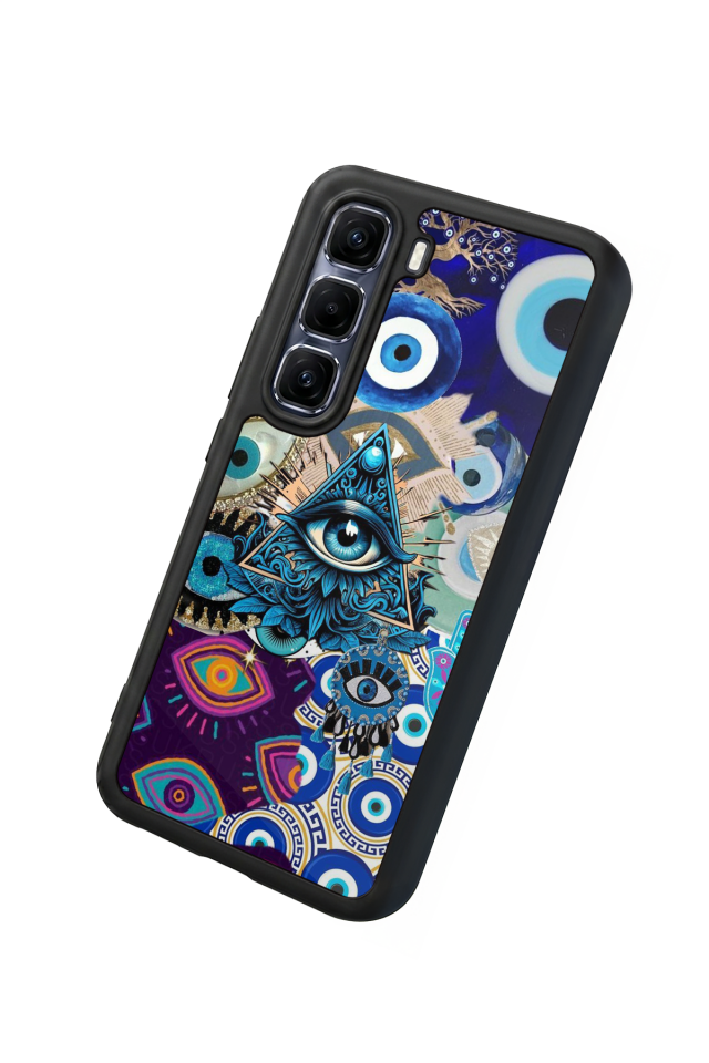 Infinix Hot 60 Pro Plus Uyumlu Göz Tasarımlı Glossy Premium Kılıf