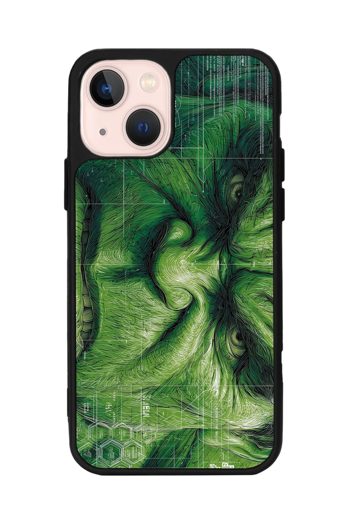 iPhone 13 Mini Uyumlu Hulk Tasarımlı Glossy Premium Kılıf