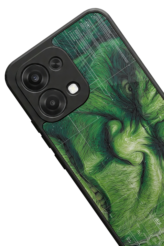 Oppo A6 Pro Uyumlu Hulk Tasarımlı Glossy Premium Kılıf
