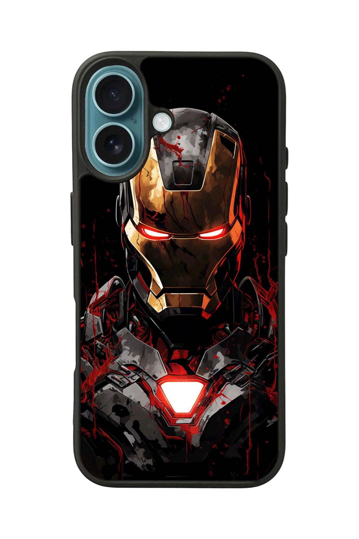 iPhone 16 Plus Uyumlu  Iron Man ( Demir Adam ) Tasarımlı Glossy Premium Kılıf