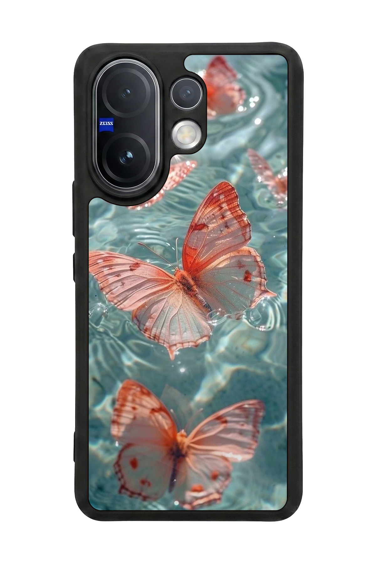 Vivo V60 Uyumlu Kelebek Tasarımlı Glossy Premium Kılıf