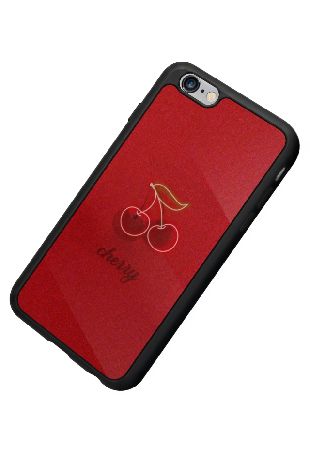 iPhone 6s Plus Uyumlu Kiraz Tasarımlı Glossy Premium Kılıf