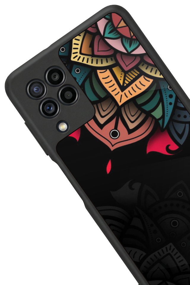 Samsung Galaxy M32 Uyumlu Mandala Tasarımlı Glossy Premium Kılıf