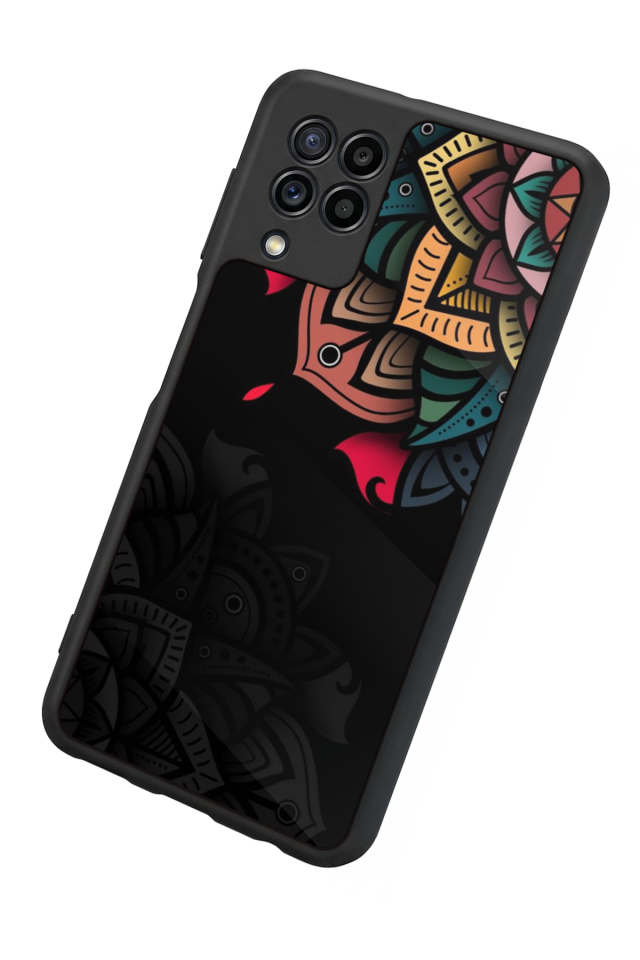 Samsung Galaxy M32 Uyumlu Mandala Tasarımlı Glossy Premium Kılıf