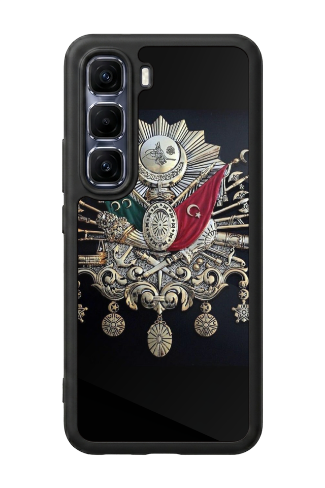 Infinix Hot 60 Pro Plus Uyumlu Osmanli Tugrasi Tasarımlı Glossy Premium Kılıf