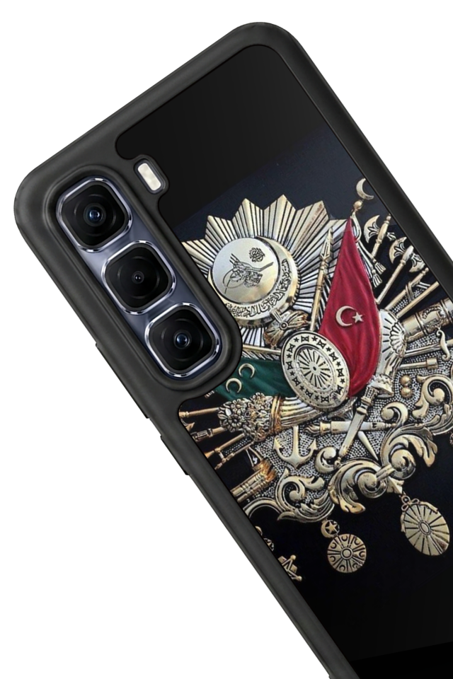 Infinix Hot 60 Pro Plus Uyumlu Osmanli Tugrasi Tasarımlı Glossy Premium Kılıf