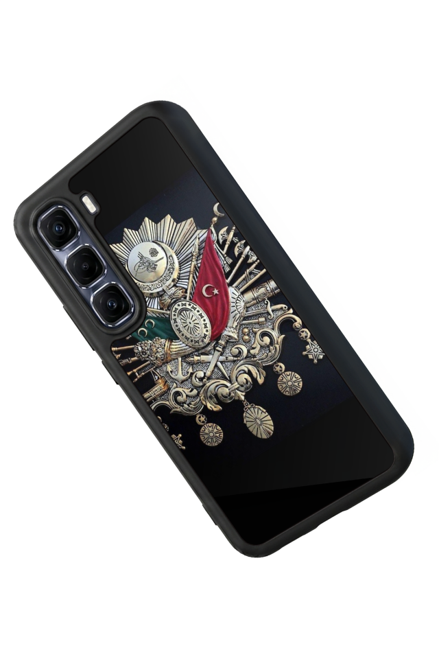 Infinix Hot 60 Pro Plus Uyumlu Osmanli Tugrasi Tasarımlı Glossy Premium Kılıf