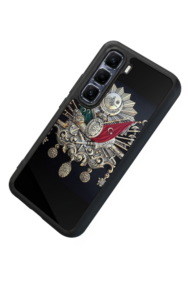 Infinix Hot 60 Pro Plus Uyumlu Osmanli Tugrasi Tasarımlı Glossy Premium Kılıf