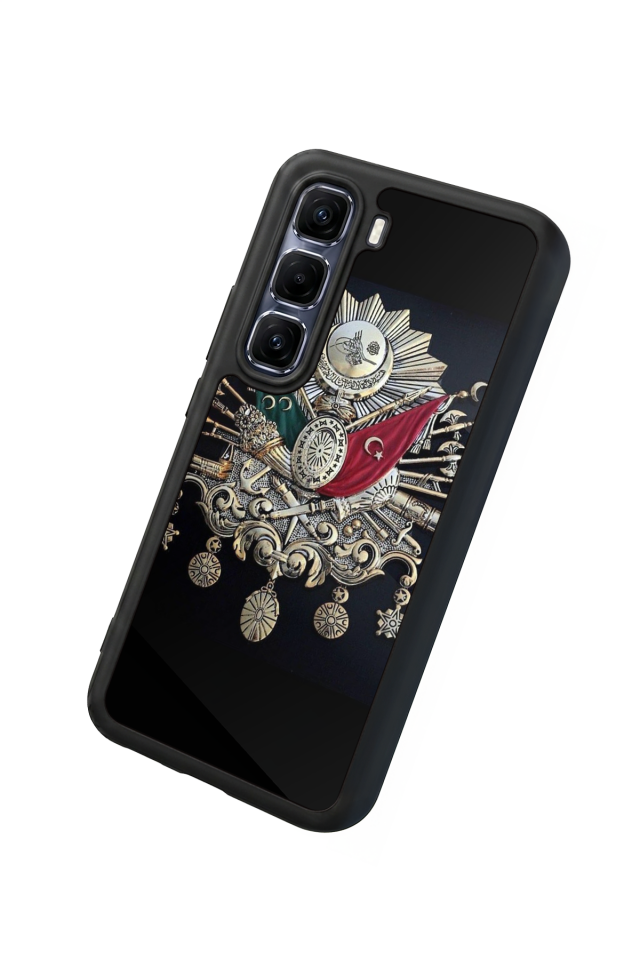 Infinix Hot 60 Pro Plus Uyumlu Osmanli Tugrasi Tasarımlı Glossy Premium Kılıf