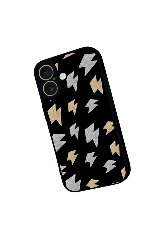 iPhone 17 Uyumlu Simsek Tasarımlı Glossy Premium Kılıf