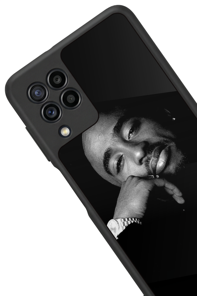 Samsung Galaxy M22 Uyumlu Tupac Tasarımlı Glossy Premium Kılıf