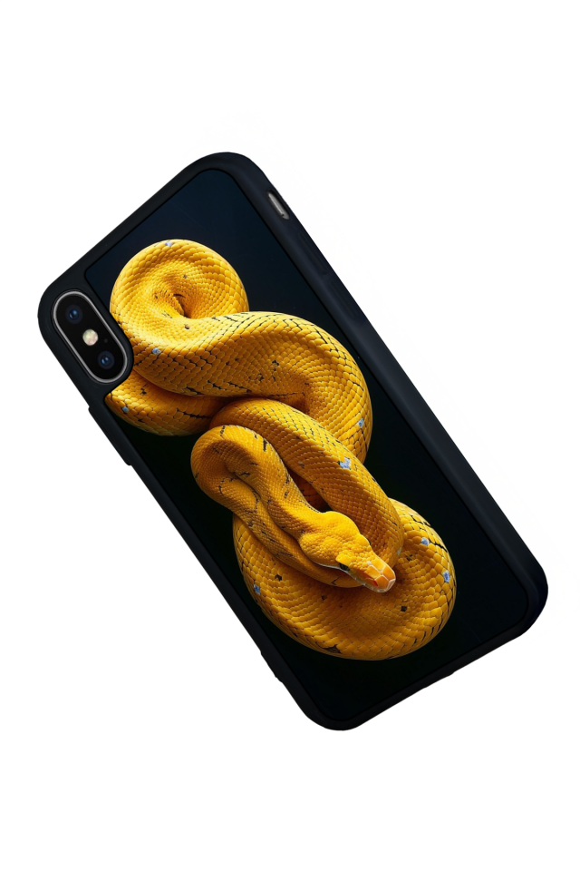 iPhone XS Max Uyumlu Yılan Tasarımlı Glossy Premium Kılıf