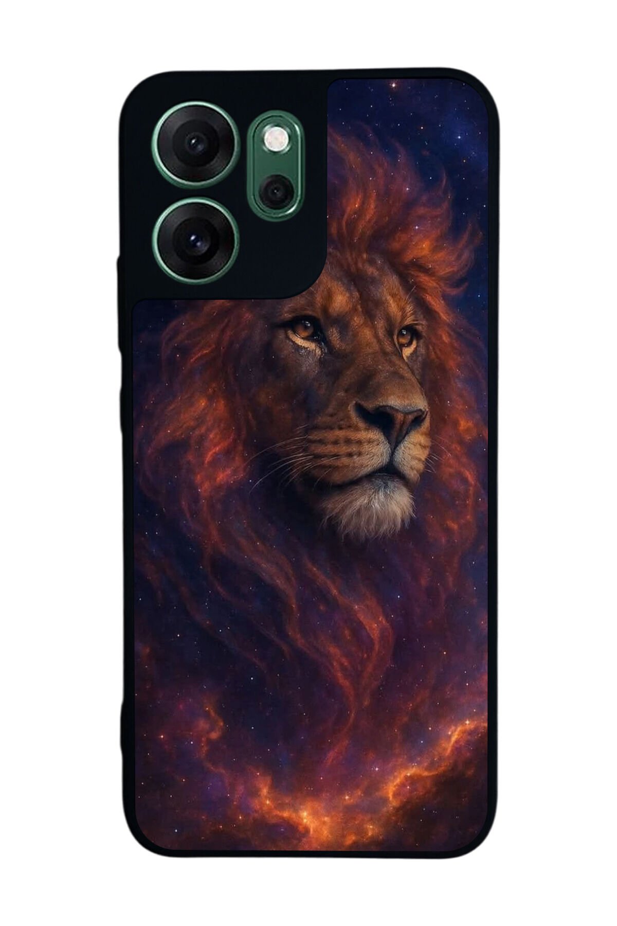 Oppo Reno 14F Uyumlu Aslan Tasarımlı Glossy Premium Kılıf