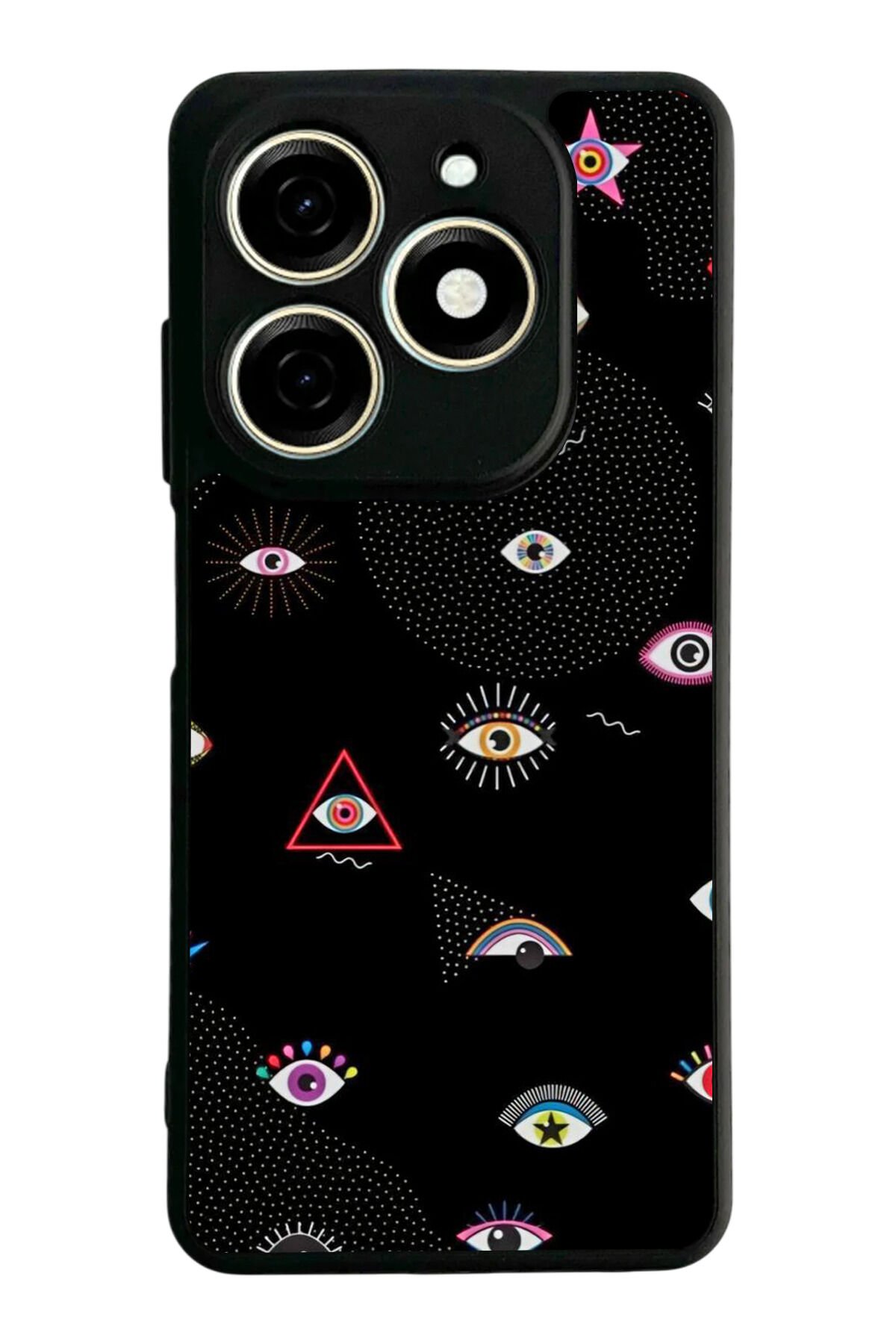 Infınıx Smart 8 Pro Uyumlu Göz Tasarımlı Glossy Premium Kılıf