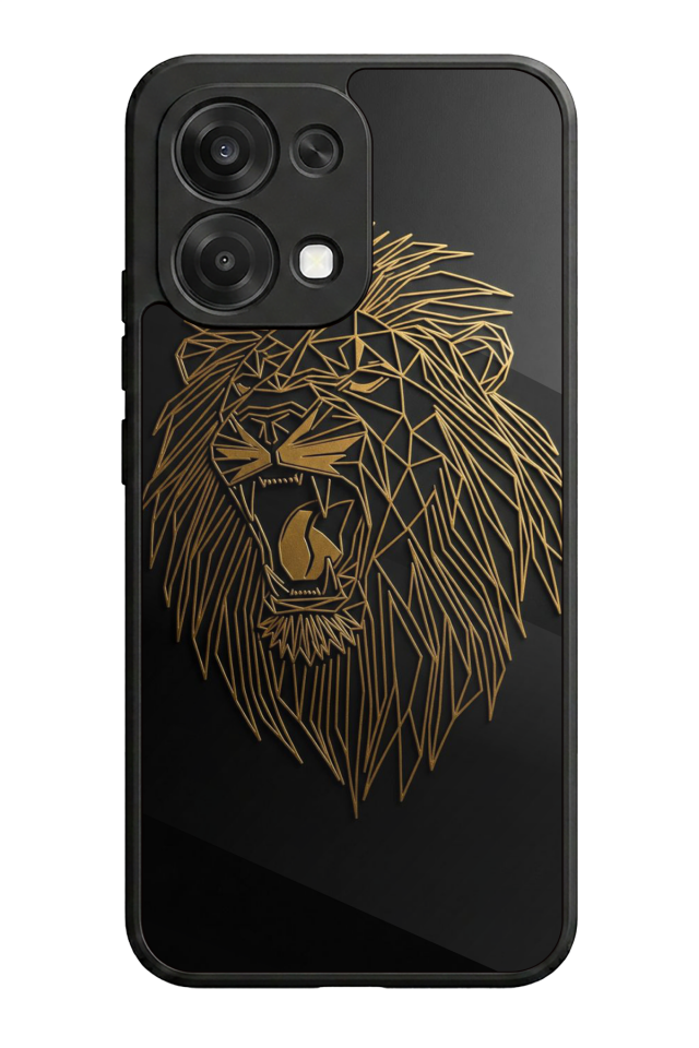 Oppo A6 Pro Uyumlu Aslan Tasarımlı Glossy Premium Kılıf