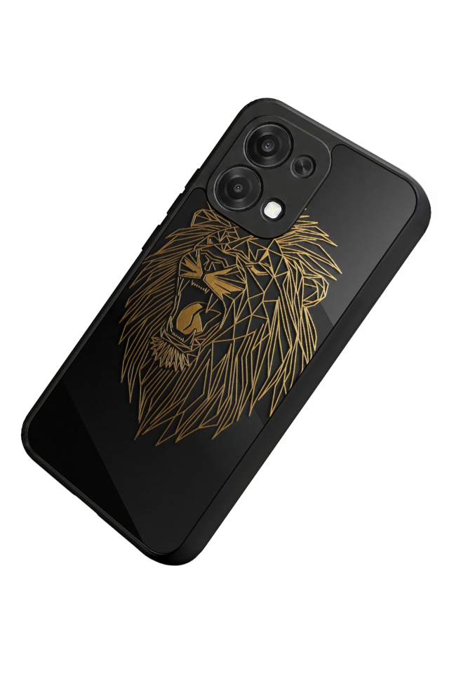 Oppo A6 Pro Uyumlu Aslan Tasarımlı Glossy Premium Kılıf