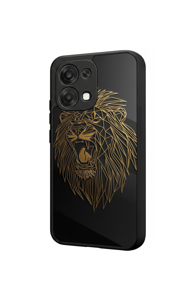 Oppo A6 Pro Uyumlu Aslan Tasarımlı Glossy Premium Kılıf